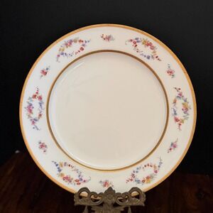 Antique Minton Rose England Porcelain Dinner Plate Globe & Crown Backstamp